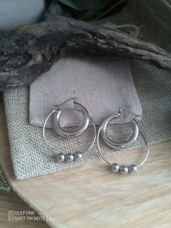 Boucles d'oreilles ethnique argenté