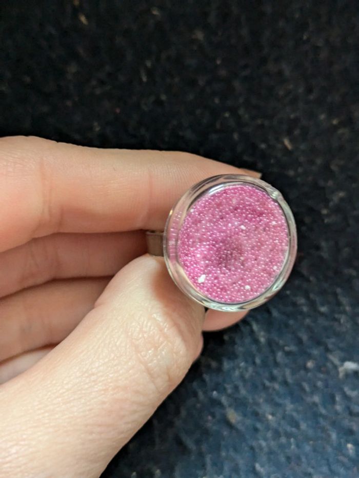 Bague ronde en verre style pylônes - photo numéro 2