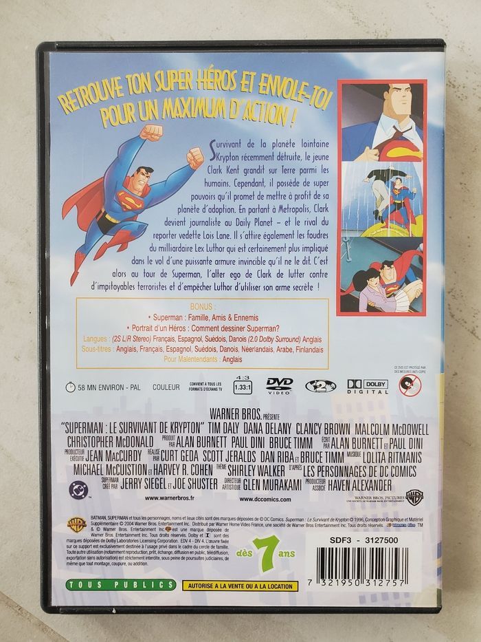 DVD Superman le survivant de Krypton Warner kids - photo numéro 3