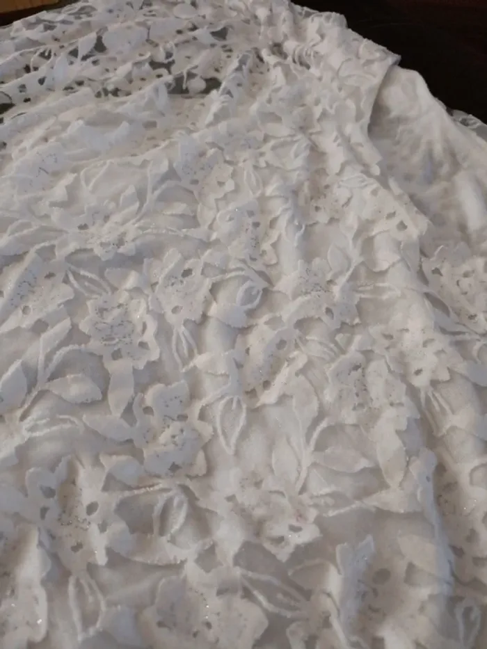 Haut blanc paillette taille unique 36 38 - photo numéro 3