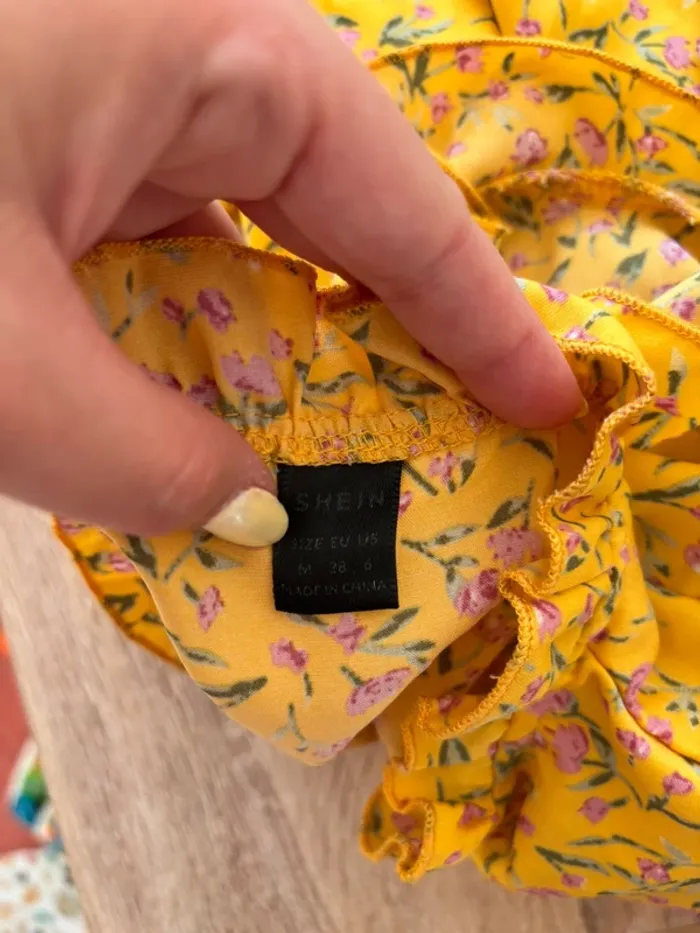 Robe jaune fleuris - Femme - 38/M - photo numéro 4