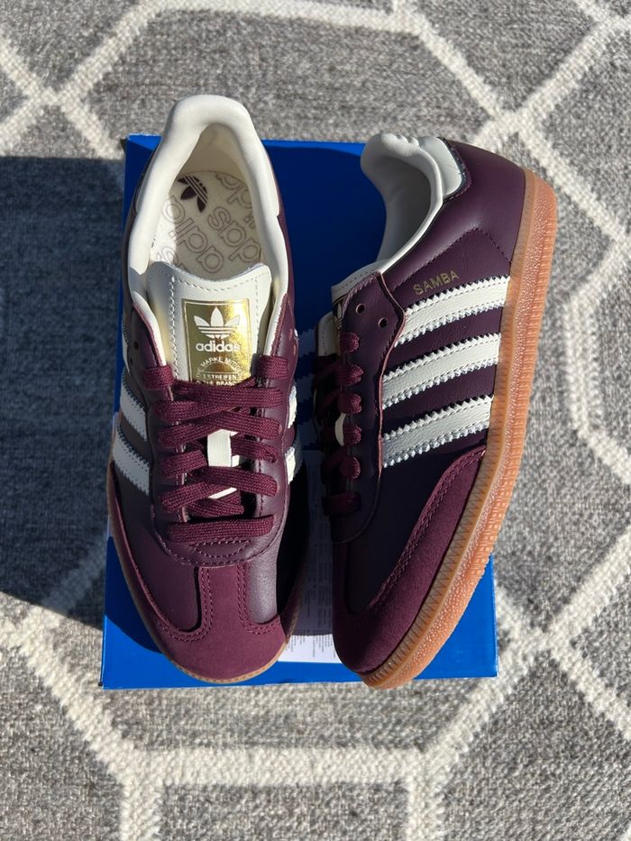Adidas samba (Maroon White / Bordeaux Blanc) - 37 - photo numéro 4