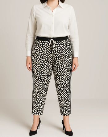 Pantalon tacheté noir et blanc Indies 44