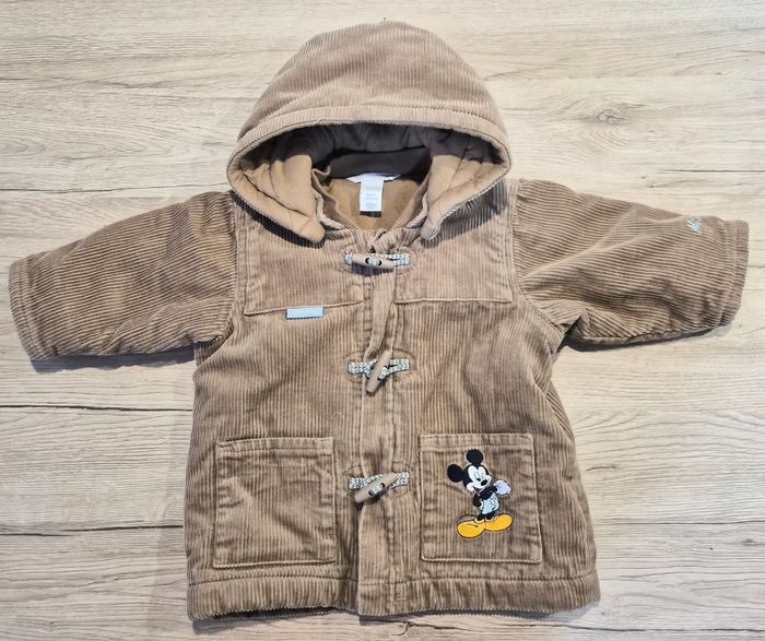 Manteau marron en velours côtelé, H&M Disney Mickey Mouse, 6-9 mois 74 cm