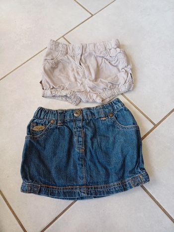 Jupe et short 3 mois