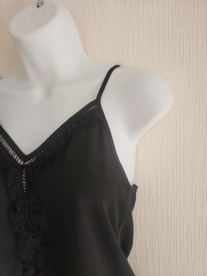 Débardeur chic détails ajourés Mango XS noir - photo numéro 6