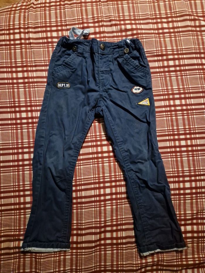 Pantalon en coton bleu garçons
