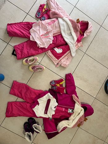 Lot ski jumelles 3-4 ans 