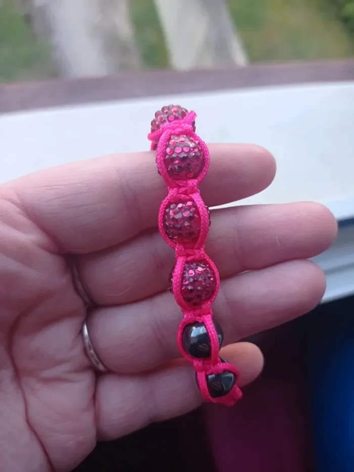 Bracelet Shamballa en Cristal rose - photo numéro 2
