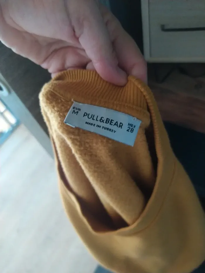 Sweat oversize Pull &Bear M jaune moutarde - photo numéro 6
