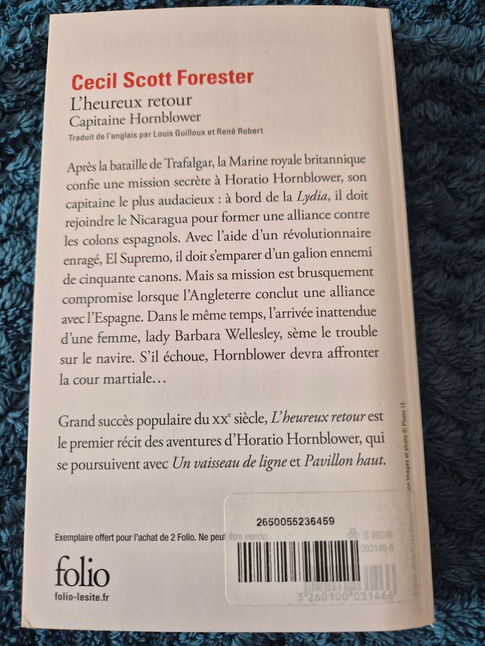 Livre titre L'heureux retour Capitaine Hornblower - photo numéro 2