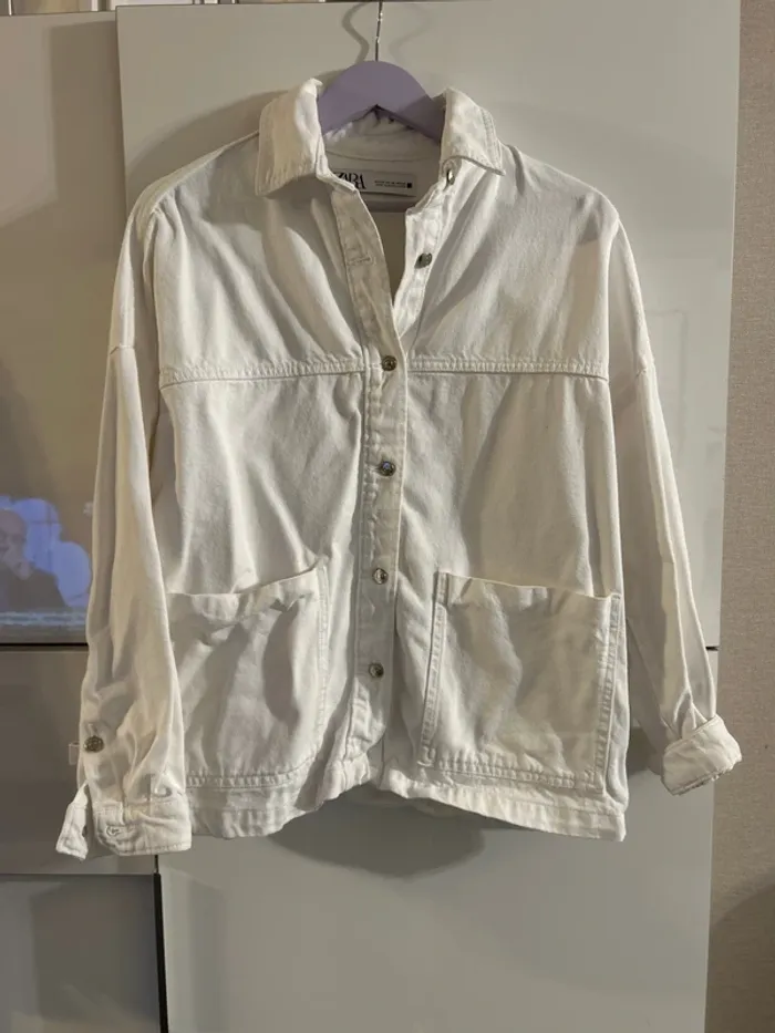 Veste jeans blanche XS