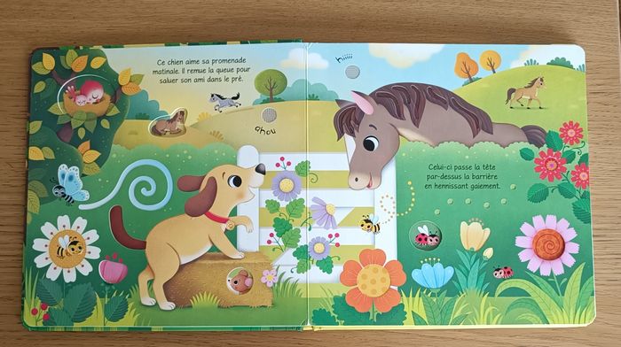 Mon livre sonore à toucher Mes animaux préférés Usborn 0 mois + - photo numéro 5