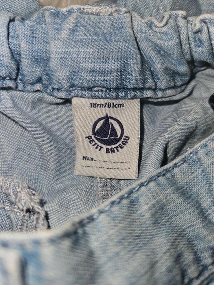 Pantalon léger Petit Bateau - Jean clair - 18 mois (81 cm) - photo numéro 3