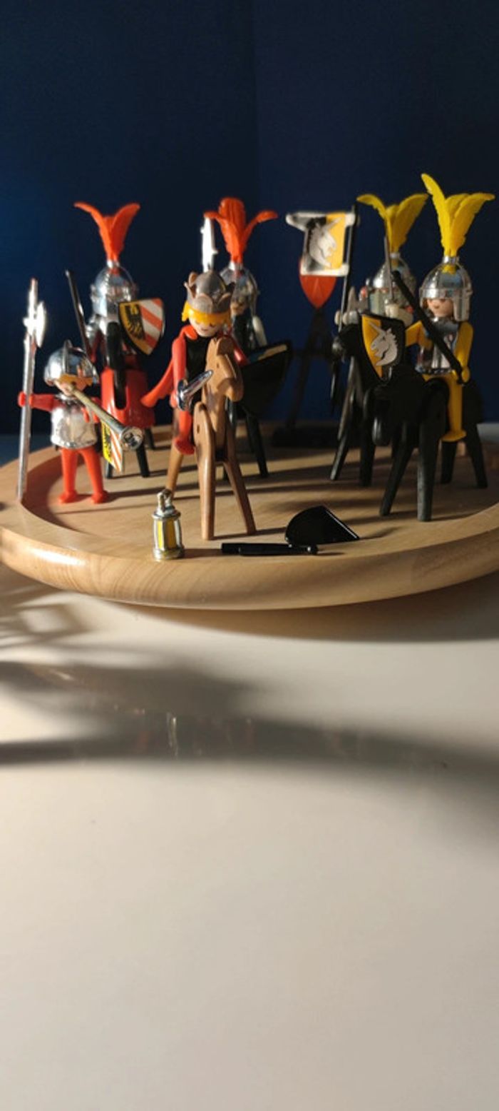 Playmobil vintage klicky lot les Chevaliers+le Roi+ canon