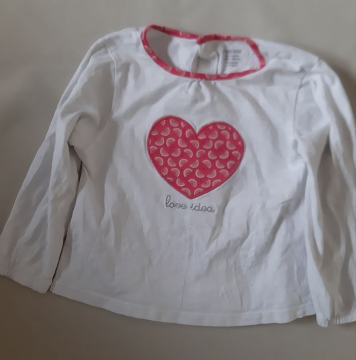 pyjama léger coton 2 pièces fille - cœur, fruits - obaïbi - 18 mois - photo numéro 2