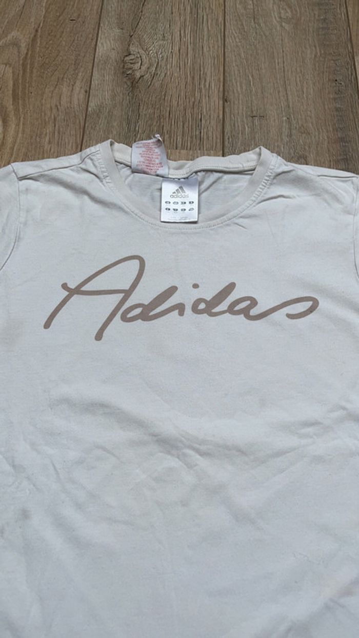 Tee-shirt Adidas blanc 12 ans - photo numéro 2