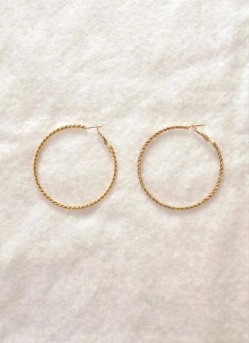 Magnifique créoles torsadées