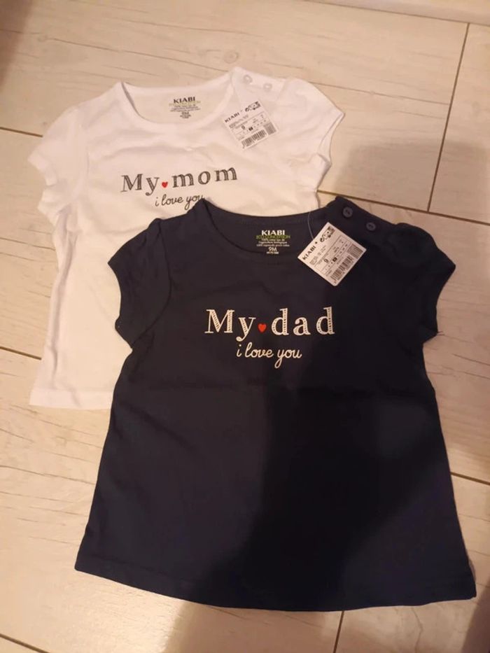 Lot de t-shirts papa & maman