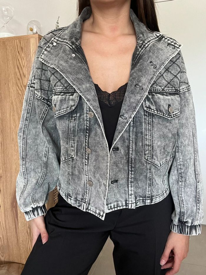 Veste en jean grise Ciminy - photo numéro 3