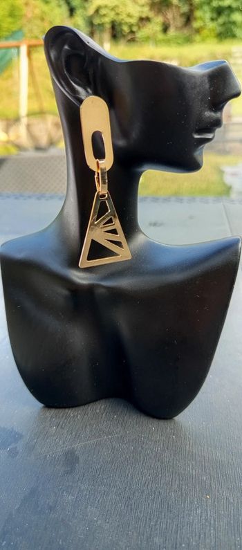 Boucles d'oreilles triangle femme