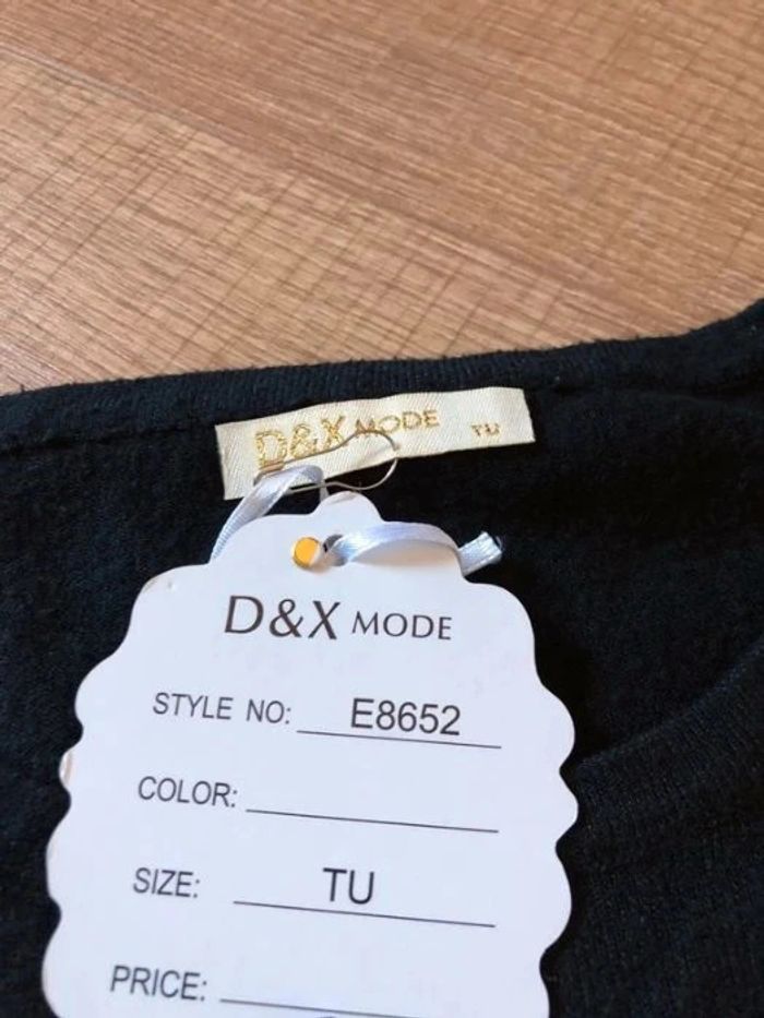 Pull noir neuf avec strass taille unique - photo numéro 13