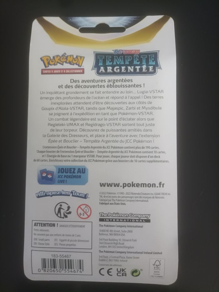 Booster Pokémon sous blister tempête argentée EB12 regieleki - photo numéro 2