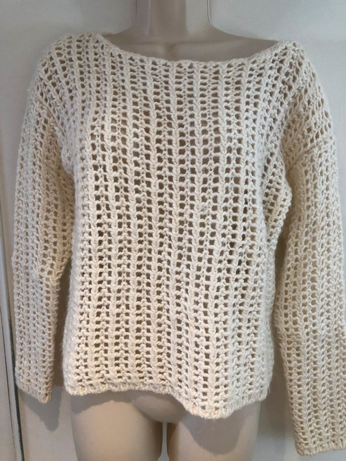 Esprit pull blanc cassé taille M - photo numéro 14