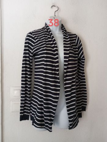 Gilet été rayures femme 38