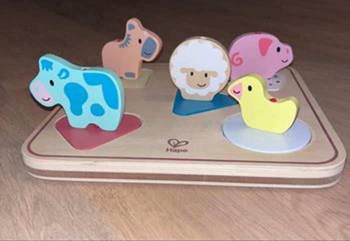 Jeux de ferme en bois avec sons d’animaux - photo numéro 2