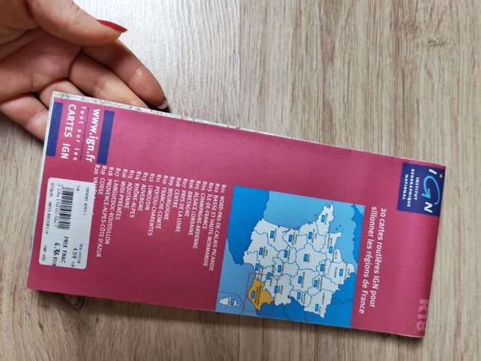 Carte régionale R18 Provence-Alpes-Côte d'Azur, IGN, édition 2005 - photo numéro 3