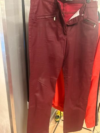 Pantalon enduit bordeaux Betty Barclay