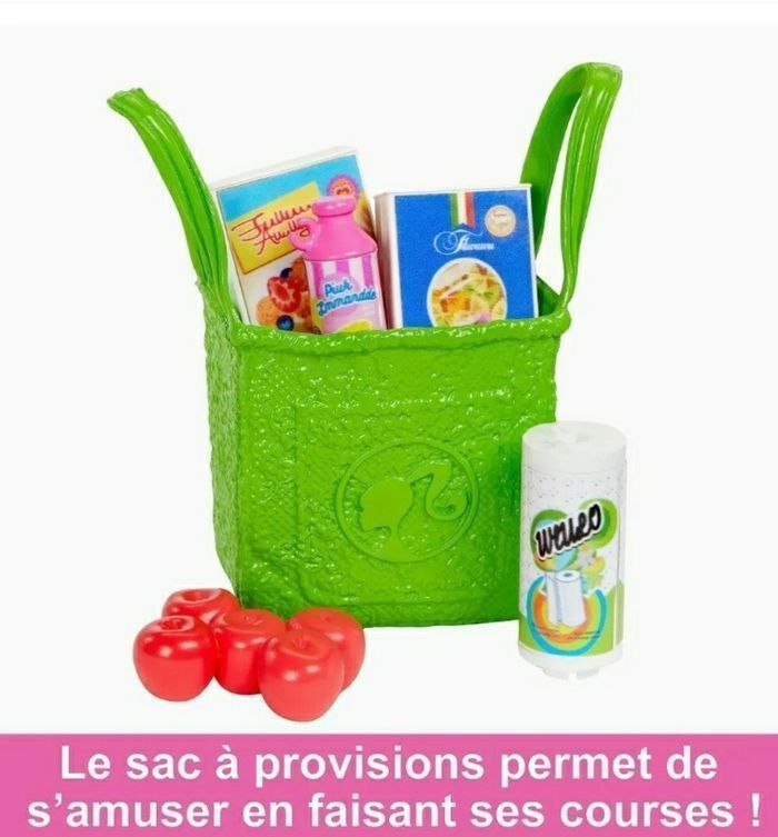BARBIE COFFRET CUISINE AVEC GARDE MANGER ET ACCESSOIRES POUPEE INCLUSE - photo numéro 5