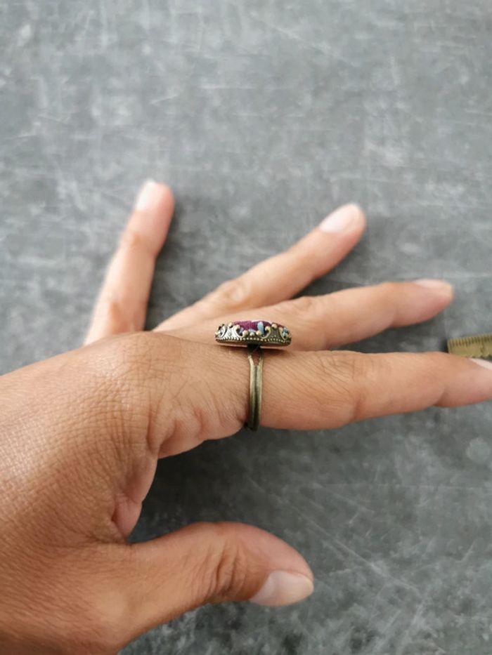 Bague réglable tissu neuve - photo numéro 2