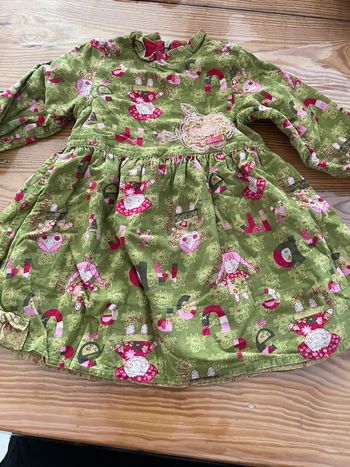Robe velours 18 mois confetti