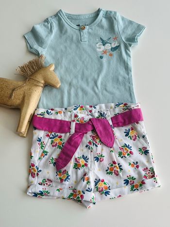 Ensemble T-shirt & Short à fleurs – DPAM / So Cute (6 mois)