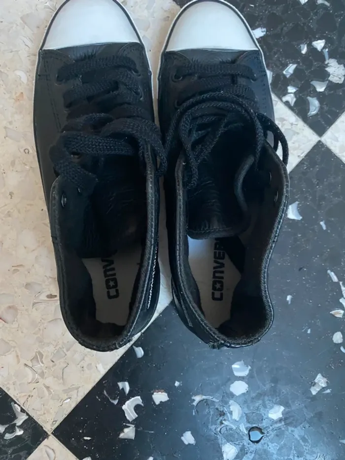 Converse All Star montantes – Cuir noir – Taille 36 EU - photo numéro 6