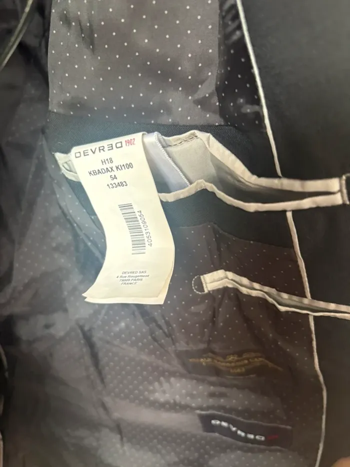 Veste de costume noire Devred - Taille 54 - photo numéro 2