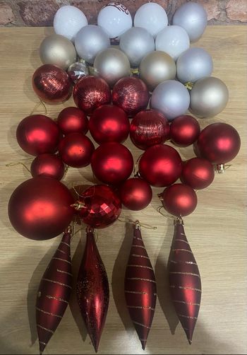 Lot de 36 boules de Noël