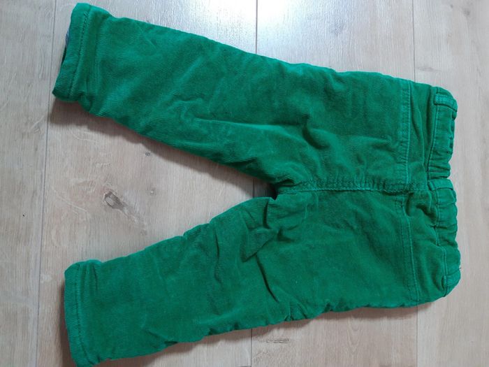 Pantalon velours tres chaud vert orchestra 12 mois - photo numéro 2