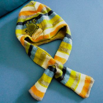 Bonnet laine Garçon echarpe LCDP La Compagnie des Petits TBE 6 mois collection dans mon potager