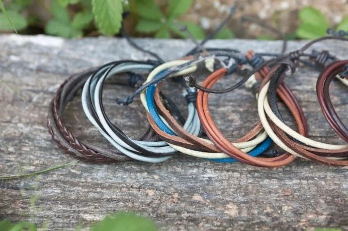 Lot de bracelets ajustables en cuir pour homme ou femme - photo numéro 4