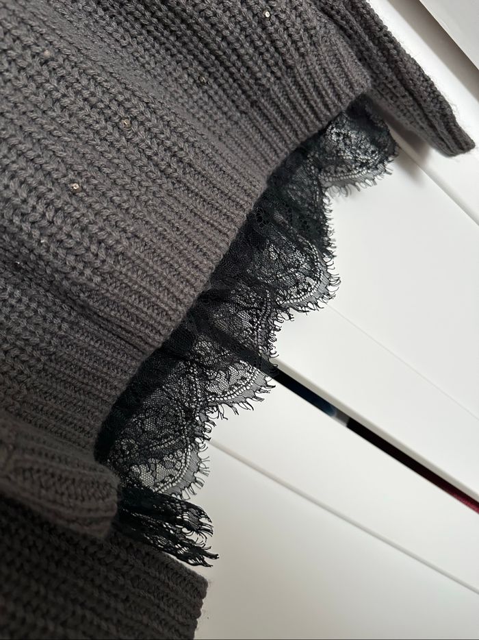 Pull manches longues gris foncé taille 12 ans neuf avec étiquette - photo numéro 4