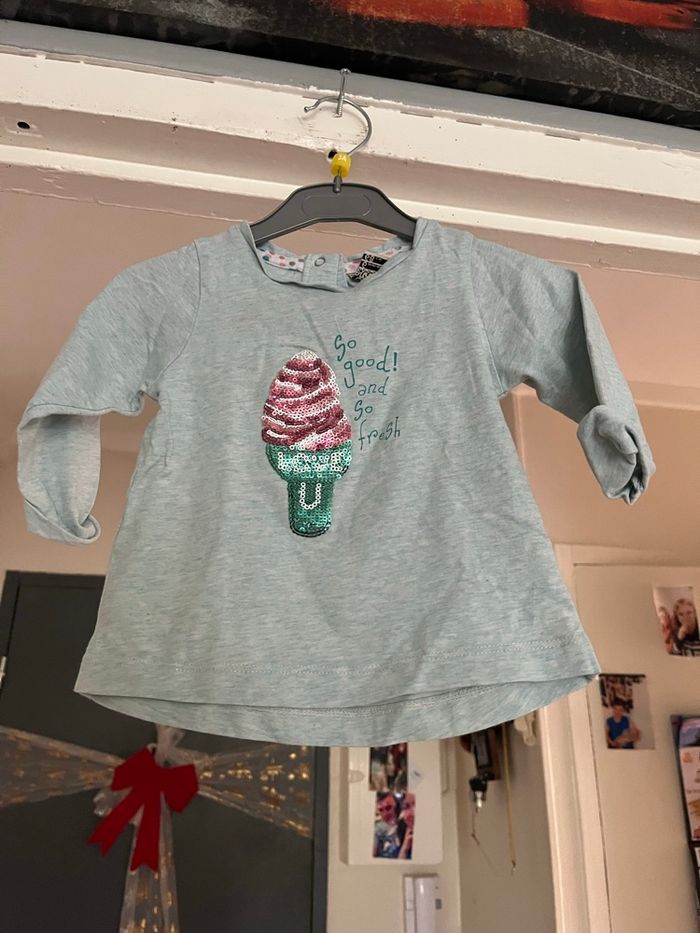 T-shirt fille 6 mois tape à l’œil - photo numéro 2