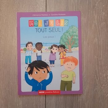 Livre " Moi je lis seul" les poux. Niveau CP. Édition Auzou première lecture