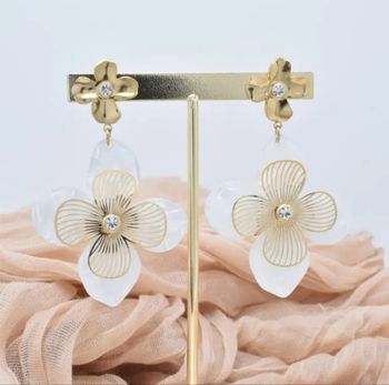 Boucle d'oreilles en acier inoxydable, neuf 