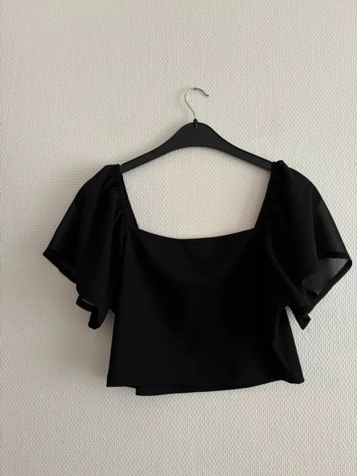 Blouse manche courte crop top - photo numéro 5