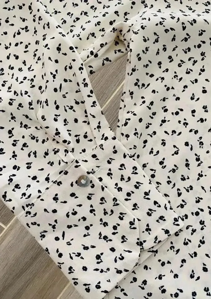 Beau Chemisier femme crème et noir taille 36-38 neuve - photo numéro 2