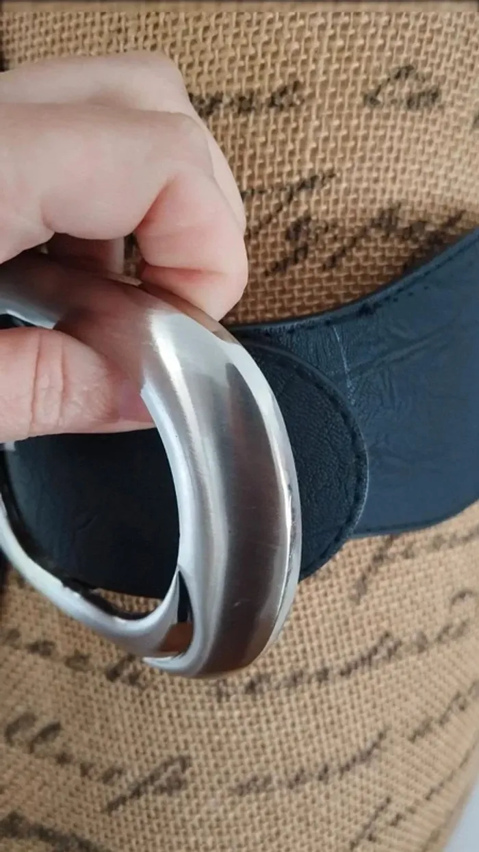 Ceinture noire élastique 75/80 cm femme - photo numéro 8