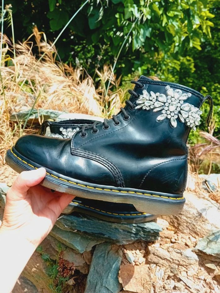 Dr. Martens noir custom bling-bling 40 - photo numéro 5